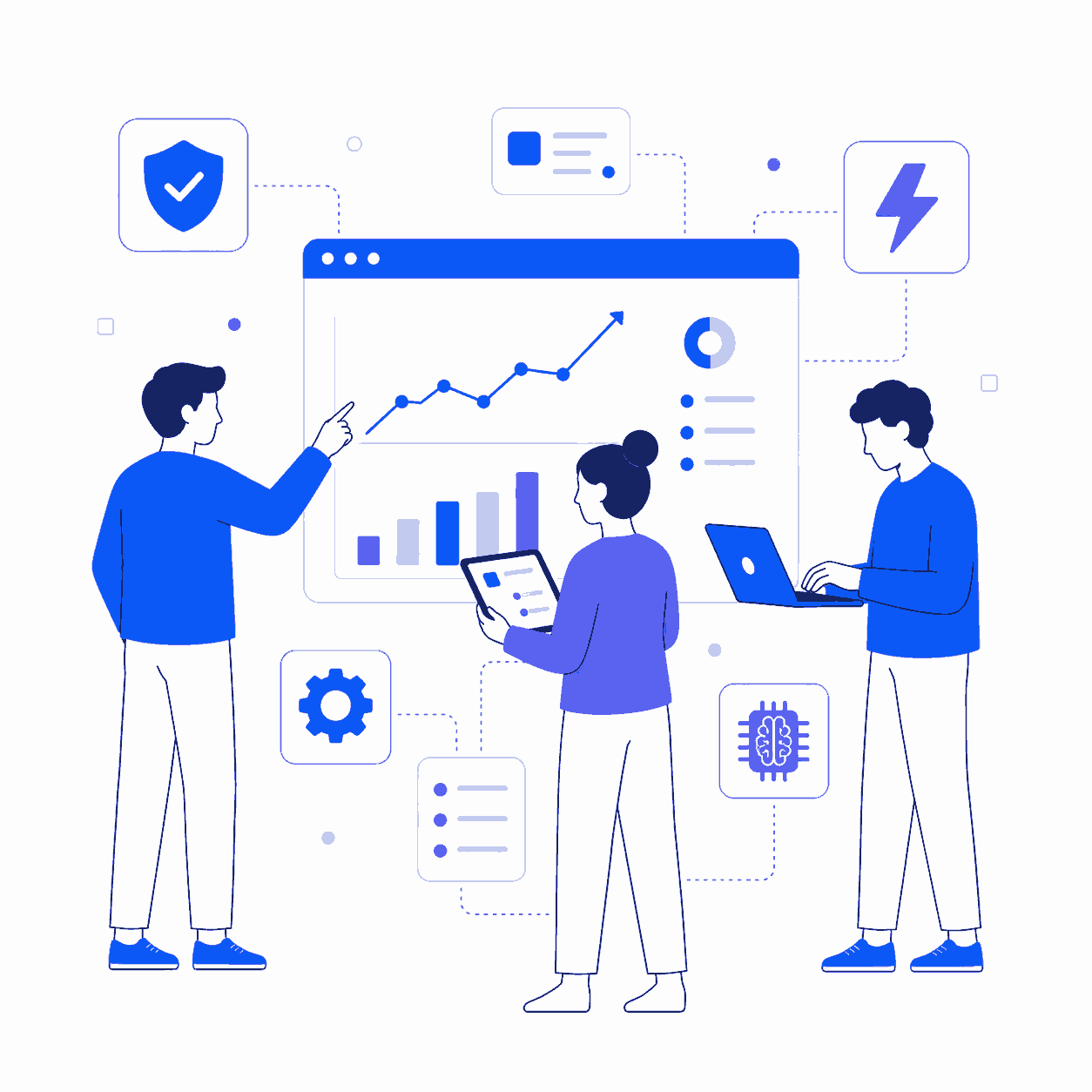 AlgoZen Solutions team collaboration illustration