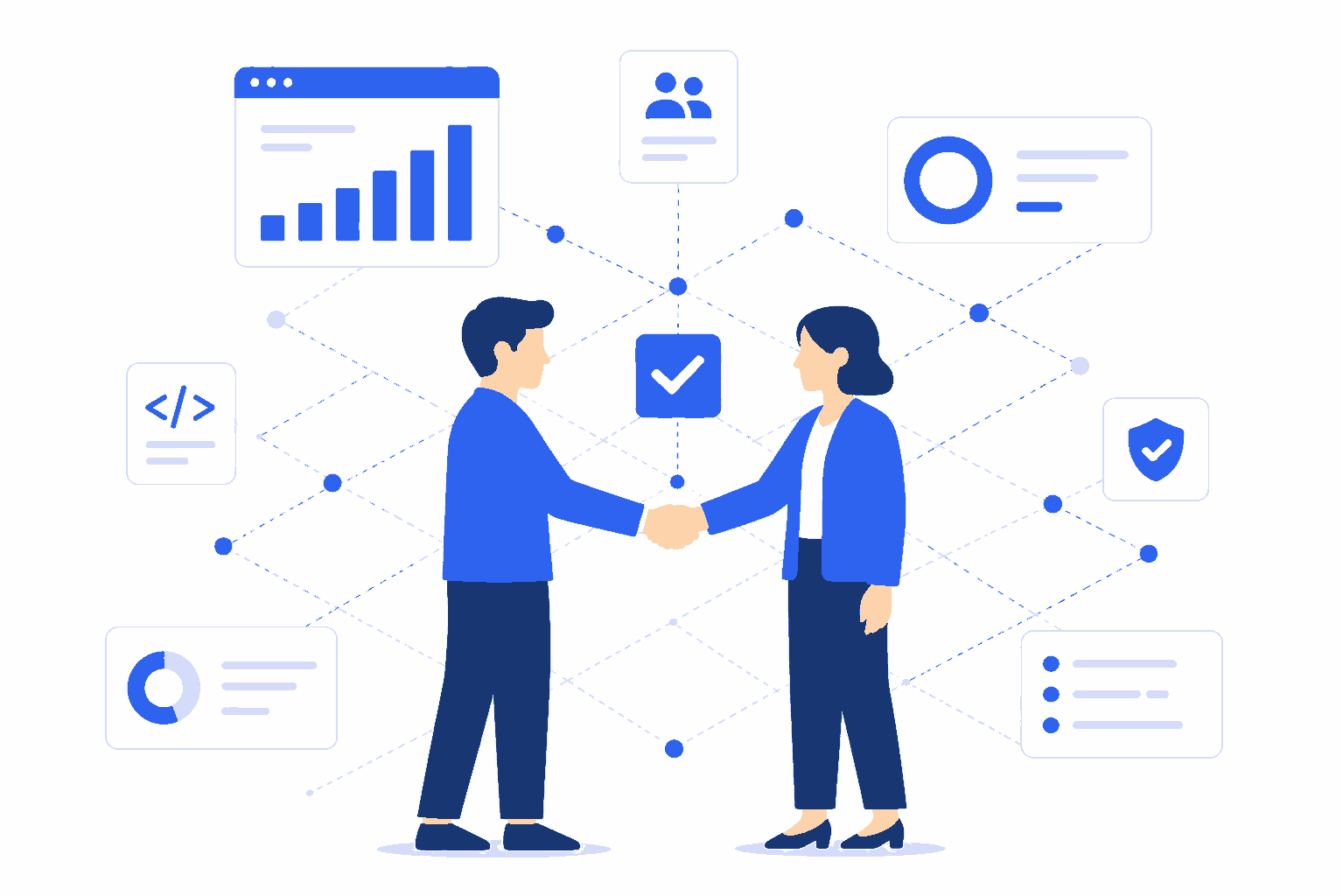 AlgoZen Solutions — technology partnership illustration